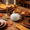 thumbnail image 7 of Fall Decor Halloween Pumpkin Decorations White Blue Foam Artificial Pumpkin Pastel Autumn Harvest Tabletop Decor Farmhouse Cottagecore Tiered Tray Centerpiece for Thanksgiving (1PCS), 7 of 7