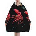 thumbnail image 1 of Costa Rica Flag Blanket Hoodie Oversized Wearable Hooded Blanket Warm Throw Blanket Sweatshirt For Women Men Teens, 1 of 8