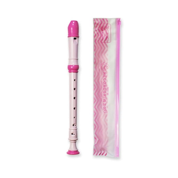 Youngchang Student Soprano Recorder with Cleaning Rod, Case Bag Musical Instrument (Pink Soprano German YSRG-50P)