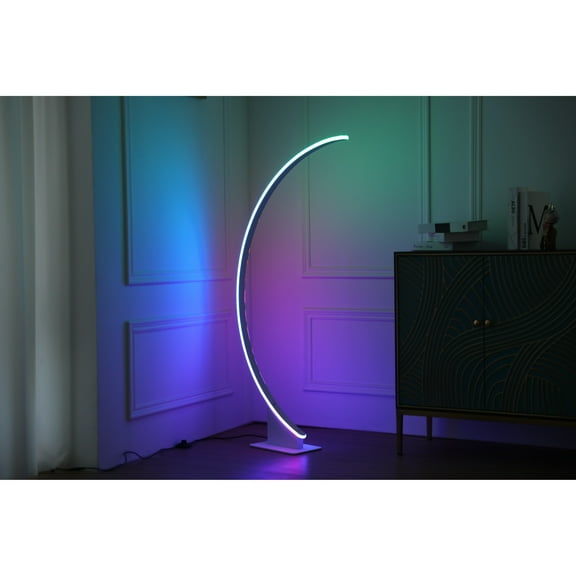 Artiva USA Half-Moon 56" Full-Arched Led Floor Lamp, Rgb Party/Mood Light - 56