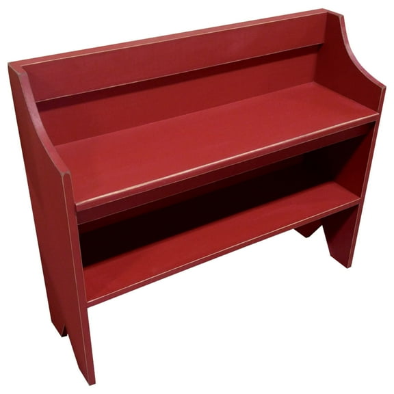 Contemporary Home Living 36" Cherry Red Contemporary Style Bench and Shoe Storage