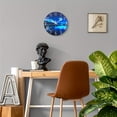 thumbnail image 3 of Blue Wall Clock for Living Room 16 Inch Analog Wall Clocks Battery Operated Modern Moon Clock for Kitchen, 3 of 7