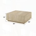 thumbnail image 5 of Square Natural Travertine Coffee Table with No Storage & 70lba Weight Limit, 5 of 5