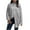 Gray, variant on Kaemgyyd Sweaters for Women Oversized Turtleneck Long Sleeve Loose Knit Fall Pullover Tops Solid Color Classic Split Outfit
