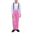 thumbnail image 2 of MKOSPLRT Vintage 4 Pcs Boys' Suspenders Suit Set 3-18Y Long Sleeve Lapel Shirt + Bow Tie + Dress Pants 1920s Themed Party Outfit, 2 of 4