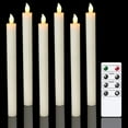 thumbnail image 1 of 6-pack batteridrivna LED-ljus med fjärrkontroll och timer,flimrande varmt vitt ljus för fönster, juldekor, hem, bröllop, elfenben, 1 of 5