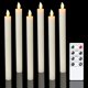 thumbnail image 1 of Paquete de 6 Velas LED Brillar con control remoto y temporizador luz blanca cálida parpadeante marfil, 1 of 5
