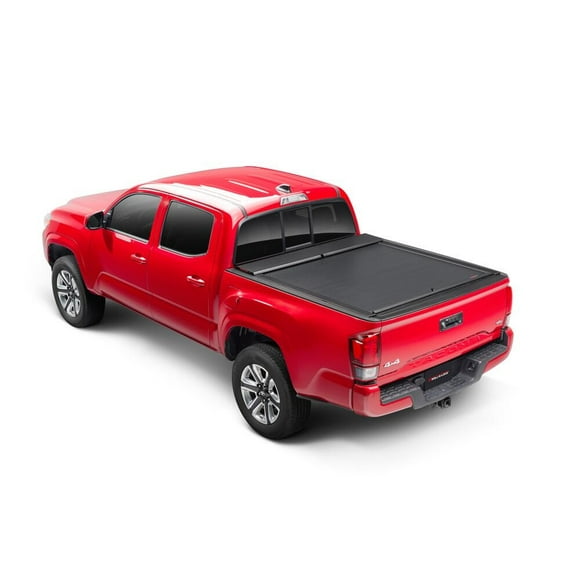 Roll-N-Lock Tonneau Cover BT533A A-Series; Manual Retractable; Low Profile; Matte Black/Powder Coated Finish; Aluminum; Lockable; With Mounting Hardware