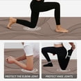 thumbnail image 3 of 4W Wide Yoga Mats, Extra Large 35" x 72" Pilates Matt, 10mm Thick Non Slip, TPE Tear-Resistant Exercise Mats for Home Workouts(Brown), 3 of 8