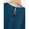 thumbnail image 4 of Blusa informal con cuello redondo y parte superior plisada básica para mujer Sailing  Electrónica, 4 of 5