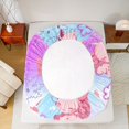 thumbnail image 4 of Manfei 3D-Printed Axolotl Fitted Sheet Queen,Watercolor Ocean Animal Bedding,3-Piece,1 Fitted Sheet and 2 Pillowcases, 4 of 6