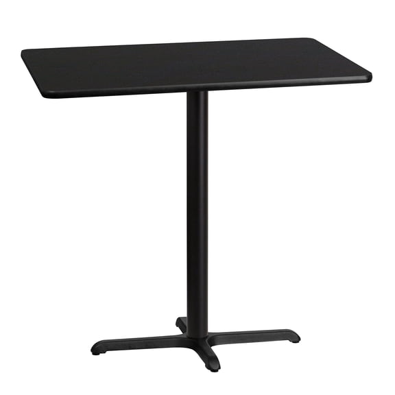 Bowery Hill 30" x 42" Restarant Bar Table in Black