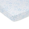 thumbnail image 1 of Blue Stars Muslin Crib Sheet, 1 of 1