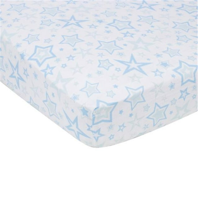 Blue Stars Muslin Crib Sheet