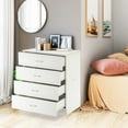 White Wood Chest SEGMART 26'' x 13'' x 29'' Durable MDF Wood