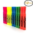thumbnail image 4 of Emraw Assorted Colors Desk Style Smooth Glide Solid Gel Fluorescent Highlighters Markers Student Study Kit (12-Pack), 4 of 4