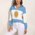 thumbnail image 3 of Argentina Flag Long Sleeve Blouse Woman Streetwear Casual Shirts Summer Oversize Woman Streetwear Clothing Birthday Present, 3 of 7