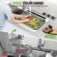 thumbnail image 2 of JUNCRAFT Stainless Steel Colander Set of 2, 6Qt and 8Qt Over the Sink Colander Large Capacity Strainer Basket with Extendable Rubber Grip Handles Home Kitchen Essentials, 2 of 8