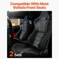 thumbnail image 2 of VEVOR Racing Seat, 2 Set, Adjustable Racing Cockpit with Wide Angle Reclining & High-Resilience Foam, Comfortable Racing Chair with Soft PVC Leather & Q235B Slider, Fit for Racing Cars & Go-Karts, 2 of 9
