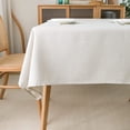 thumbnail image 1 of NLMUVW White Linen Tablecloth for Rectangle Table Textured Burlap Table Cloth Water Resistant Farmhouse Table Cover for Kitchen Dining Party, 54 x 108 Inch, 1 of 14