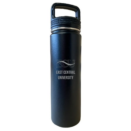 

East Central University Tigers 32 Oz Engraved Black Insulated Double Wall Stainless Steel Water Bottle Tumbler