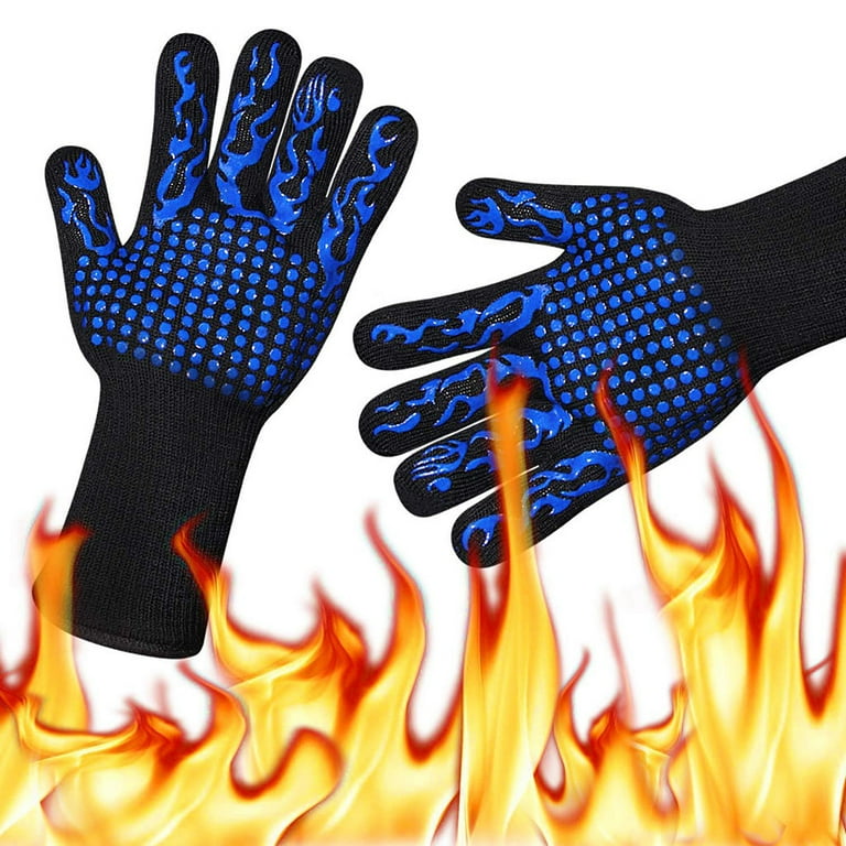 Military Gloves BBQ Extreme Heat Resistant Grill Gloves Black