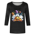 thumbnail image 5 of Wiyuqeen Gobble Shirts for Women 3/4 Sleeve Thanksgiving Tshirts Crew Neck Turkey Graphic Tees Plus Size Casual Loose Tops, 5 of 5