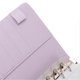 thumbnail image 1 of Binder Planner A6 6 Holes PVC PU Leather Sufficient Capacity Loose Leaf Rings Soft Waterproof Portable Binder Notebook Purple, 1 of 3