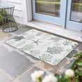 thumbnail image 2 of Sage Green Coastal Doormat Outdoor Entrance 16"x24", Nautical Summer Beach Coral Sea Turtle Absorb Moisture Dirt Door Mats, Non-Slip Rubber Backing Floor Mats Indoor, Low-Profile Front Door Rugs, 2 of 9