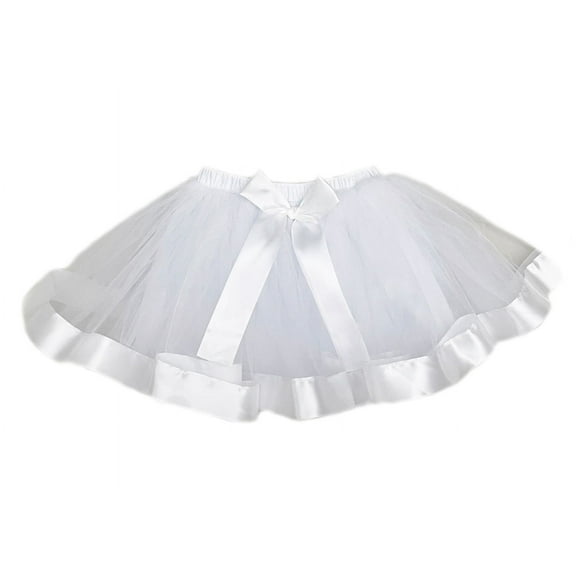 Wenchoice White Wide Ribbon Tutu Skirt S(1-2Y)