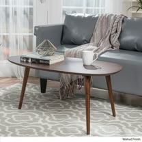 Noble House Mid-Century Modern Wood Rectangle Coffee Table, Walnut