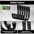 thumbnail image 4 of Heavy Duty Garage Storage Hooks, 6-piece Bike Hooks for Garage Wall, Utility Garage Hooks, Wall Mount J Hook for Hanging, Large Metal Storage Organizer Tool, Extension Cord Hanger, 4 of 5
