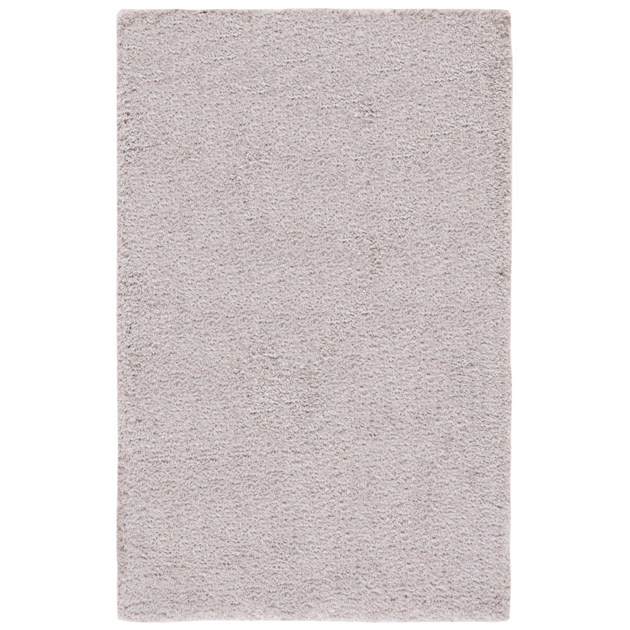 SAFAVIEH Express Juan Solid Plush Polyester Shag Area Rug, Silver, 3' x 5'