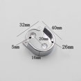 thumbnail image 3 of HARFELL 2pcs Zinc Alloy Wardrobe Closet Rod Bracket Shower Curtain Rod Supports Holder, 3 of 5