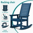 thumbnail image 6 of Hidpriva Outdoor Rocking Chair, Oversized HDPE Weather Resistant Porch Rockers for Outside Deck Balcony Front Backyard, Blue, 6 of 8
