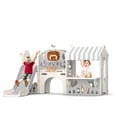 thumbnail image 3 of XJD 10-in-1 Toddler Slide with Playhouse, Kids Slide for Toddlers Age 1-3 with Toddler Playhouse, Toddler Play Climber Slide Playset with Basketball Hoop and Ball,Toddlers Playground, 3 of 10