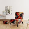 thumbnail image 2 of Designart "Angle Profond en Rouge et Noir II" Chaise d'Appoint Rembourrée Abstraits Rouges - Fauteuil Moderne pour Chambre, 2 of 7