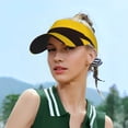 thumbnail image 6 of Gaeub Bee Stripe Sun Visor Hats with Empty Top and Adjustable, UV Protection for Golf Tennis Cycling Running, 6 of 8