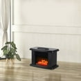 thumbnail image 3 of WUZSTAR 1000W Mini Electric Fireplace,3D Flame Fireplace Stove Heater with Fast Heating System (Black), 3 of 11