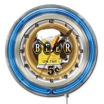 Beer 5 Cents 19" Double Neon Wall Clock