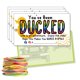 thumbnail image 1 of You'Ve Been Ducked Duck Duck Tag Tarjeta De Juego Duck Ducking Tamaño De Tarjeta De Visita De 3,5 X 2 Pulgadas Diseño De Fondo De Pato Amarillo 50 Tarjetas 50 Bandas De Goma Con Orificio Redondo, 1 of 1