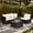 White, variant on GVN 4 Pieces Ottoman Garden Patio Rattan Wicker Furniture Set with Cushion-Navy, Outdoor Sofa Sectional , Coffee Table for Patio Back Deck, Balcany, Poolside