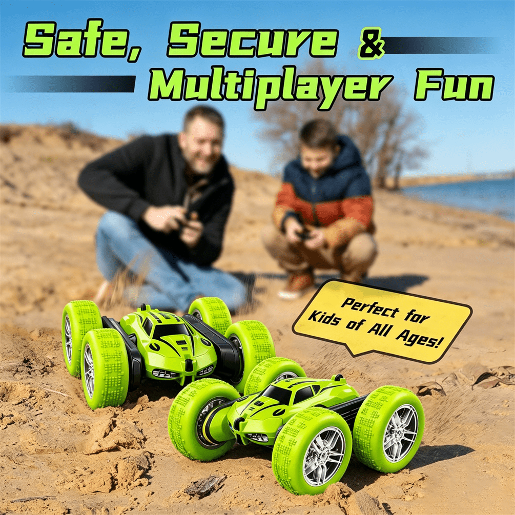 HNH Remote Control Stunt Car, 2.4GHz Double Sided 360°Flips RC Stunt Car, Off Road Cars Toy Gift for 4-12 Year Old