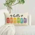 thumbnail image 6 of Hello Summer Lumbar Decorative Rectangle Pillow Cover 12 x 20, Popsicle Ice Cream Porch Patio Outdoor Pillowcase, Seasonal Farmhouse Sofa Couch Cushion Case Home Decoration, 6 of 6