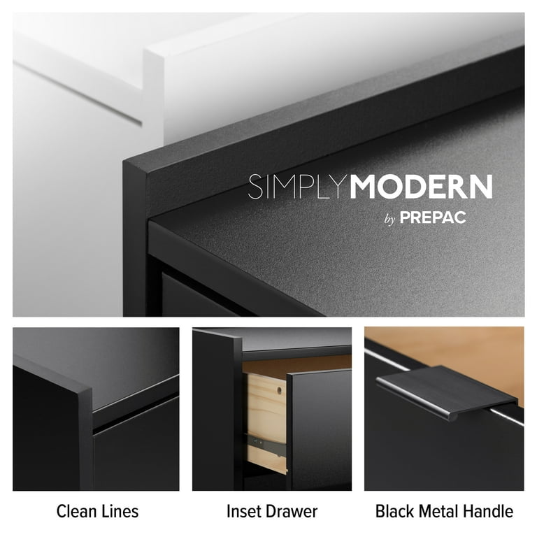prepac simply modern dresser Prepac Simply Modern 6-Drawer 52.5" W Double Dresser for Bedroom, Chest of Drawers, Modern Bedroom Furniture, Oak - Overstock
