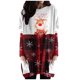 thumbnail image 1 of Vestidos de Navidad Para Mujer Nueva Moda Casual Estampado Manga Larga Bolsillo Cuello Redondo Contraste Color Top Ropa Vestido Odeerbi ODB199053, 1 of 5