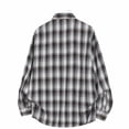 thumbnail image 5 of Coorders Men's Oversized Plaid Flannel Shirt,Mens Long Sleeves Button Down Tee ,Big and Tall Black,Size M, 5 of 6