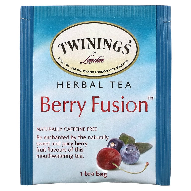 Twinings Berry Fusion Herbal Tea Bags, Caffeine Free, 20 Count Box