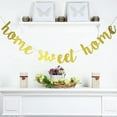thumbnail image 3 of Hltser Glitter Gold Home Sweet Home Banner for Housewarming Patriotic Military Decoration Family Party Supplies Cursive Bunting Photo Booth Props Sign(Gold Sweet Home), 3 of 7