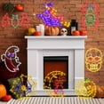 thumbnail image 3 of 16" Halloween Window decorate Plug Light Witch Skull Head Cat  Bat decor-4 Pack  Window Lights with Suction Cups scarry light, 3 of 8
